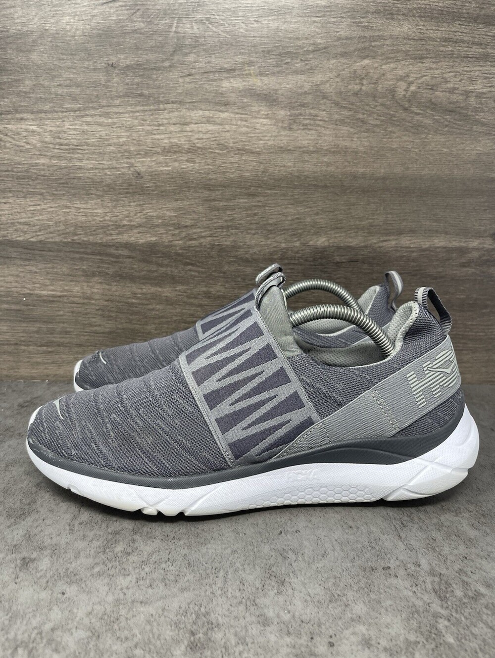 HOKA Hupana Slip Nine Iron Steel Grey Size 10 Womens Running Walking Shoes